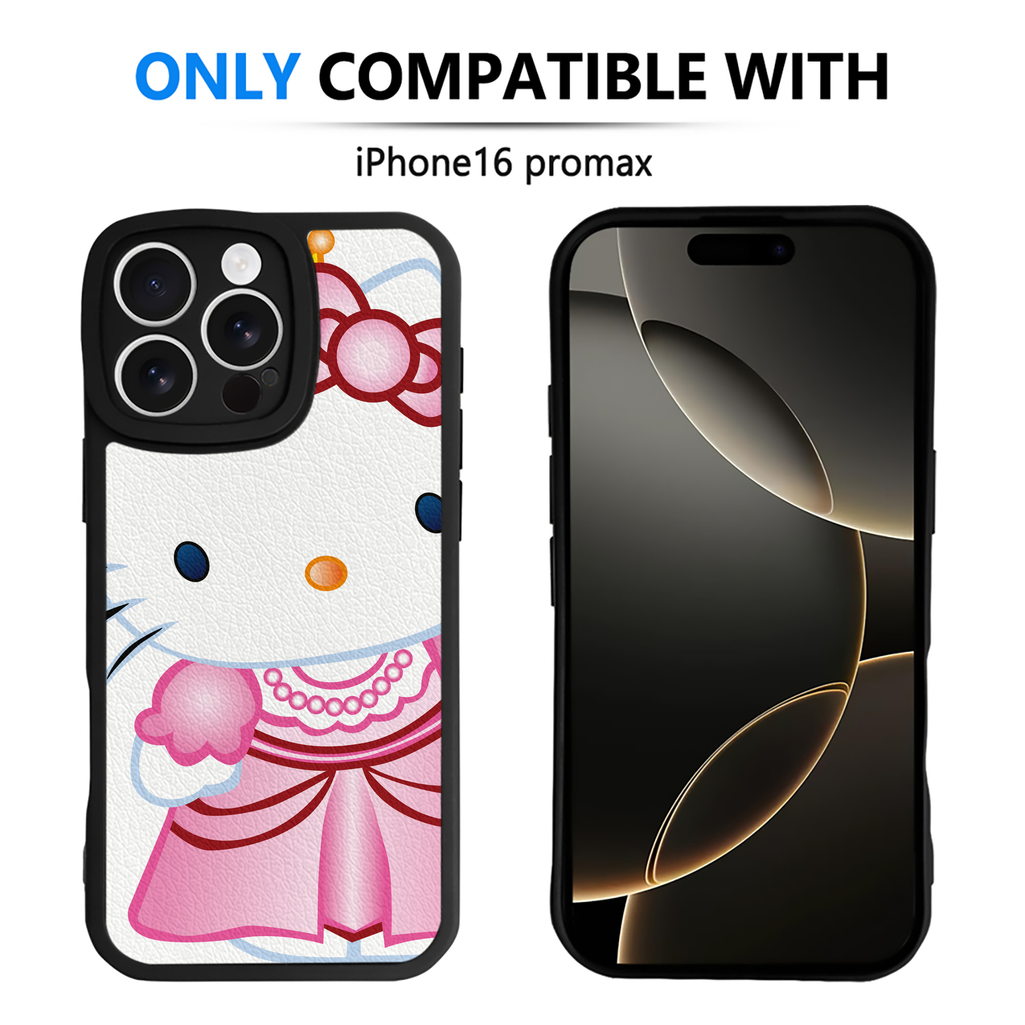 （画像用） Hello Kitty ハローキティ 【iPhone 16シリーズ対応】シリコンスマホケース（レザー調） 材質：シリコン